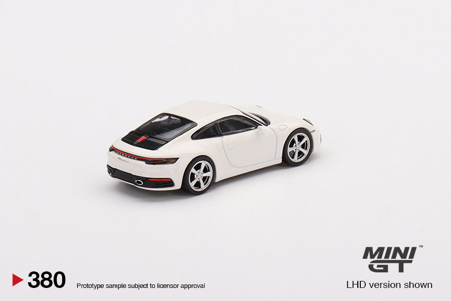 Mini GT Box Version 380 Porsche 911 Carrera S White 1:64