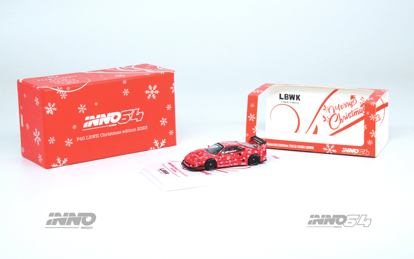 Inno64 Liberty Walk Ferrari F40 Christmas Edition 2023 Red 1:64