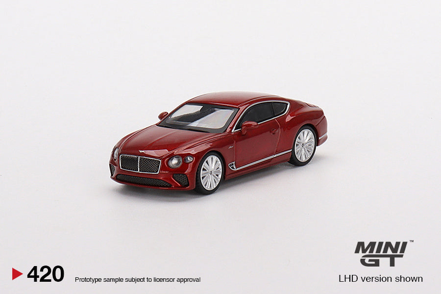 Mini GT Box Version 420 Bentley Continental GT Speed Candy Red 1:64