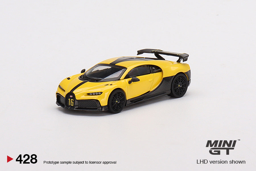 Mini GT Box Version 428 Bugatti Chiron Pur Sport Yellow 1:64