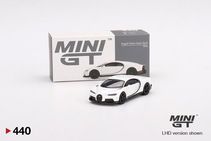 Mini GT Box Version 440 Bugatti Chiron Super Sport White 1:64