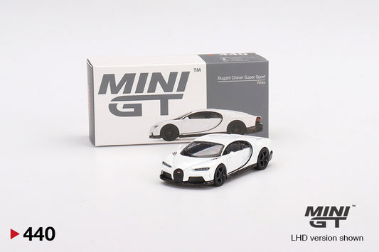Mini GT Box Version 440 Bugatti Chiron Super Sport White 1:64