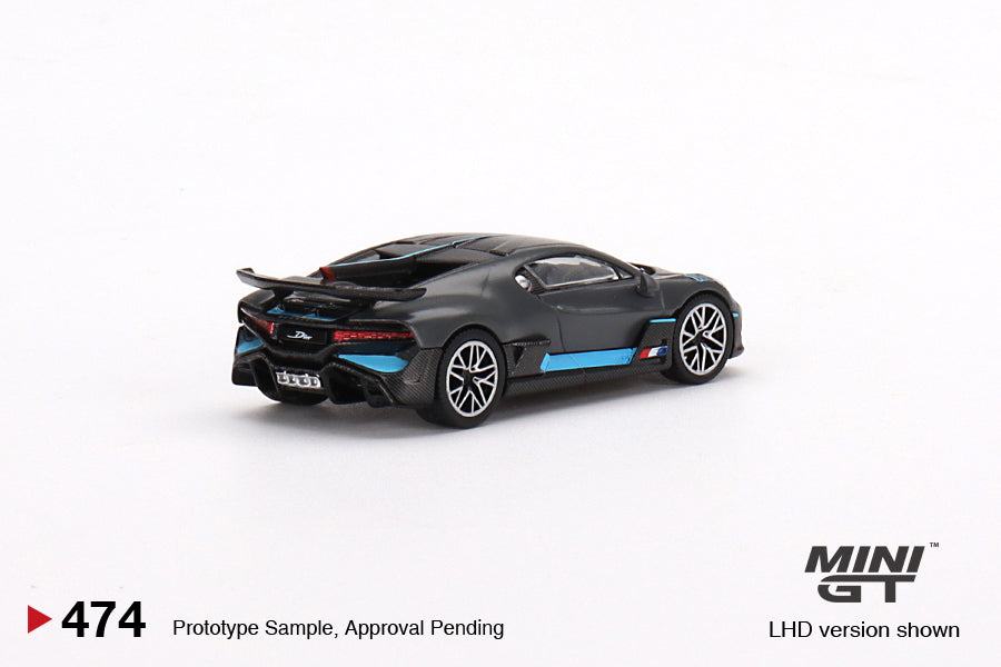 Mini GT Mijo Exclusives 474 Bugatti Divo Presentation Black 1:64