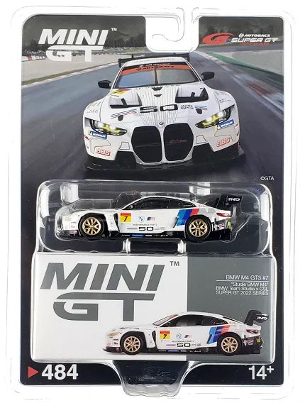 Mini GT Japan Exclusives 484 BMW M4 GT3 #7 BMW Team Studie x CSL 2022 Super GT Series White 1:64