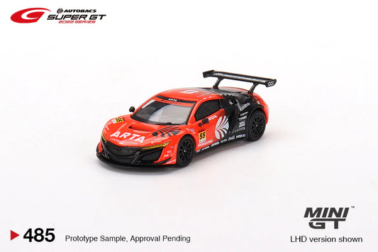 Mini GT Japan Exclusives 485 Honda NSX GT3 EVO22 #55 ARTA 2022 Super GT Series Red Black 1:64
