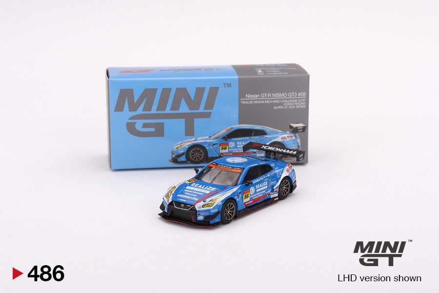 Mini GT Japan Exclusives 486 Nissan GT-R NISMO GT3  #56 KONDO RACING  2022 Super GT Series Blue 1:64