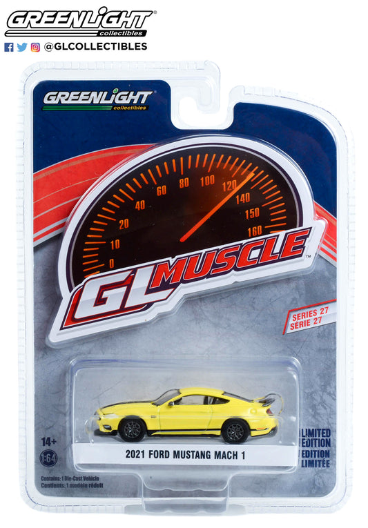 Greenlight GL Muscle 2021 Ford Mustang Mach 1 Yellow 1:64