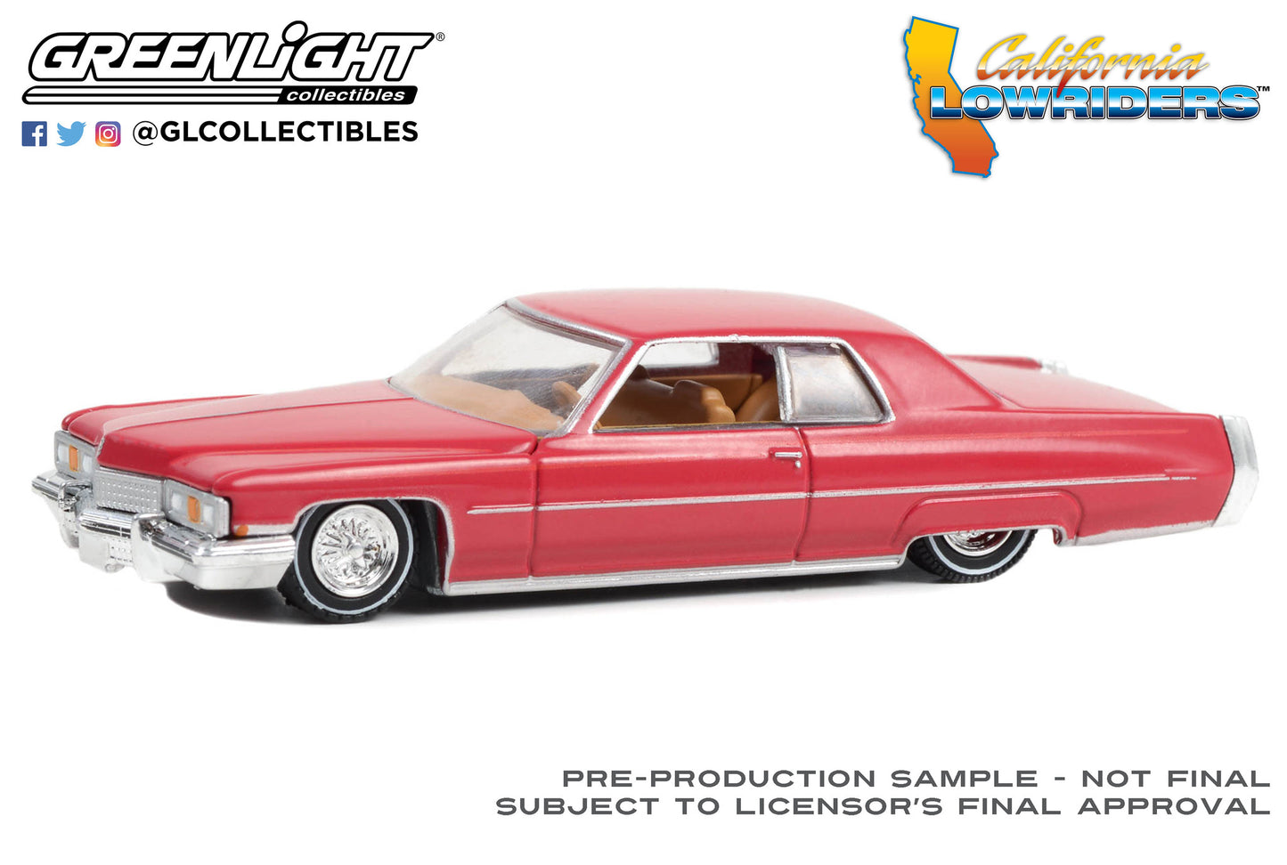 Greenlight California Lowriders Series 3 1973 Cadillac Coupe Deville Red 1:64