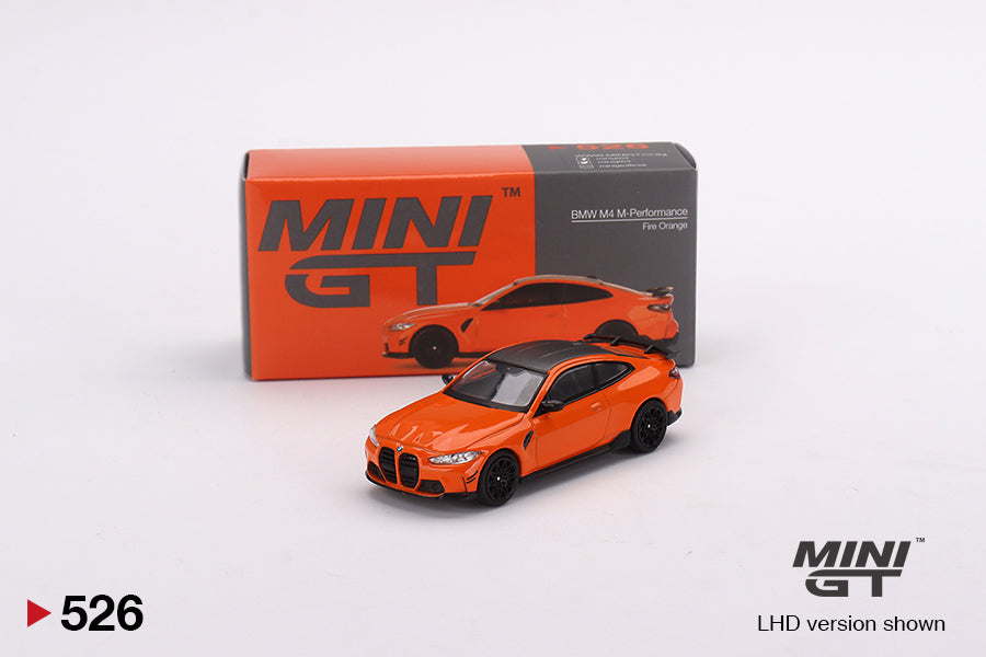 Mini GT Mijo Exclusives 526 BMW M4 M Performance Fire Orange 1:64
