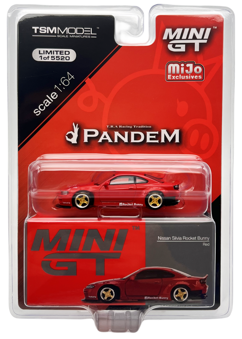 Mini GT Mijo Exclusives 527 Nissan Silvia Rocket Bunny Pandem Red 1:64