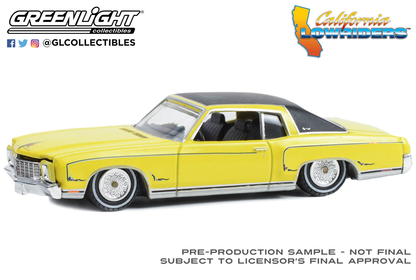 Greenlight California Lowriders Series 3 1971 Chevrolet Monte Carlo Yellow 1:64