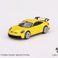 Mini GT Box Version 565 Porsche 911 (992) GT3 Racing Yellow 1:64