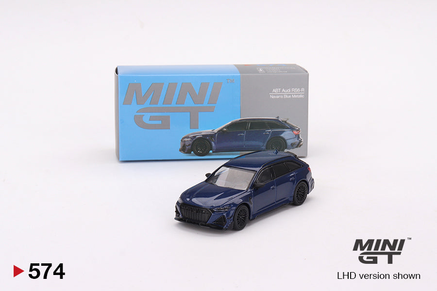 Mini GT Box Version 574 ABT Audi RS6-R Navarra Blue Metallic 1:64
