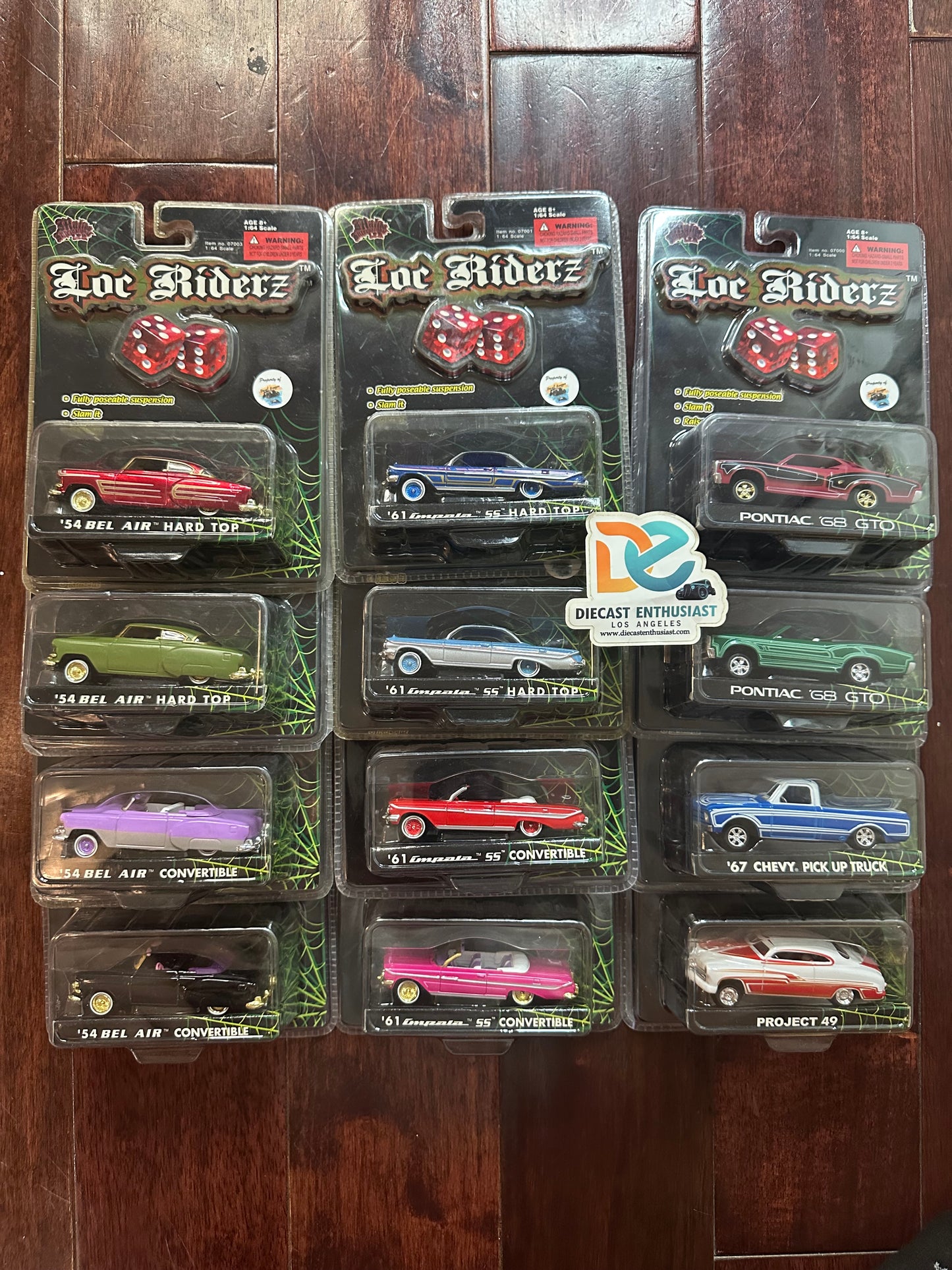 Malibu International Loc Riderz Series Impala Bel Air Set 1:64
