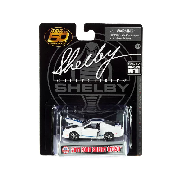 Shelby Collectibles 2011 Ford Shelby GT350 White 1:64