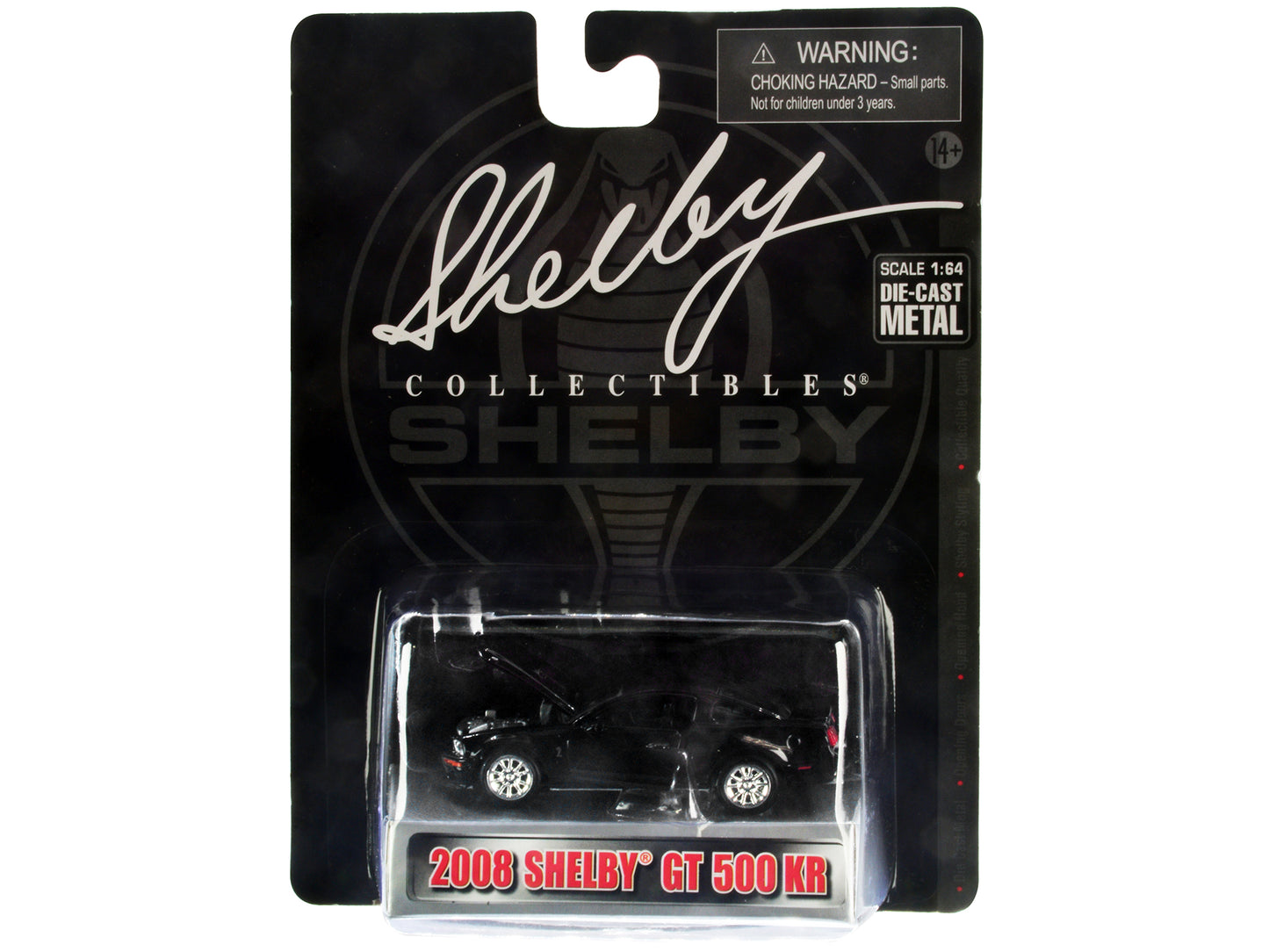 Shelby Collectibles 2008 Shelby GT 500 KR Black 1:64