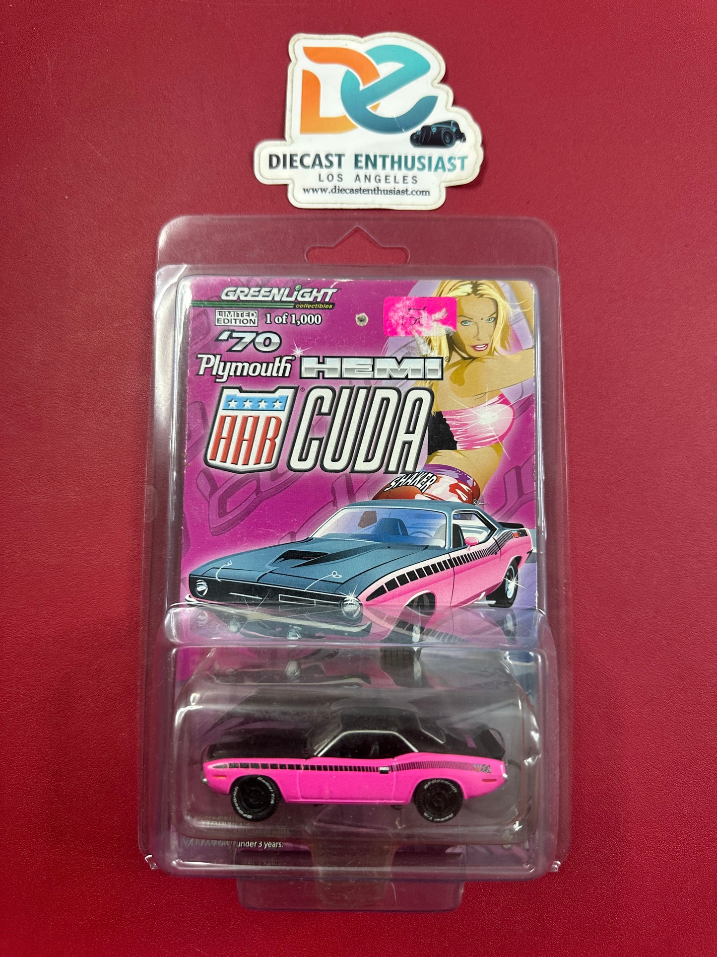 Greenlight 70 Plymouth Hemi Aar Cuda Pink 1 of 1000 1:64