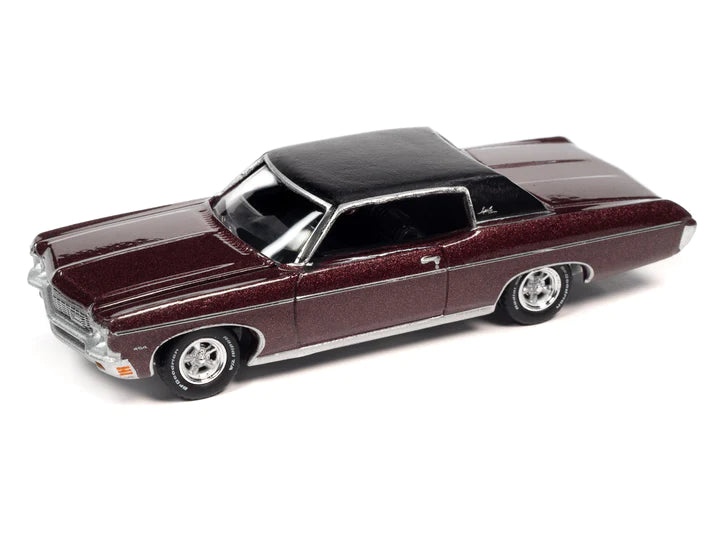Auto World Luxury Cruisers 1970 Chevy Impala Custom Coupe Black Cherry Poly 1:64