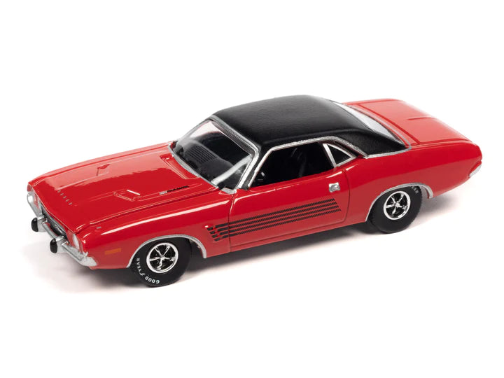 Auto World Vintage Muscle 1974 Dodge Challenger Rallye Bright Red 1:64