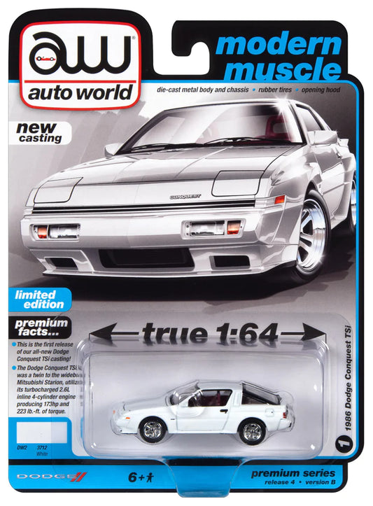 Auto World Modern Muscle 1986 Dodge Conquest TSi White 1:64