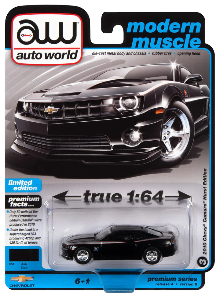 Auto World Modern Muscle 2010 Chevy Camaro Hurst Edition Black 1:64