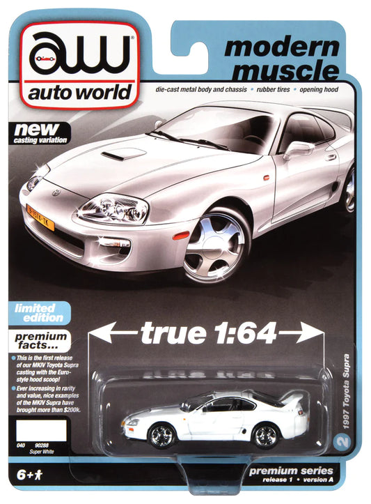 Auto World Modern Muscle 1997 Toyota Supra Super White 1:64