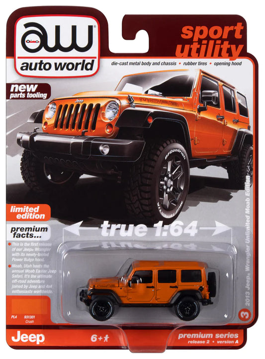 Auto World Sport Utility 2013 Jeep Wrangler Unlimited Moab Edition Crush 1:64