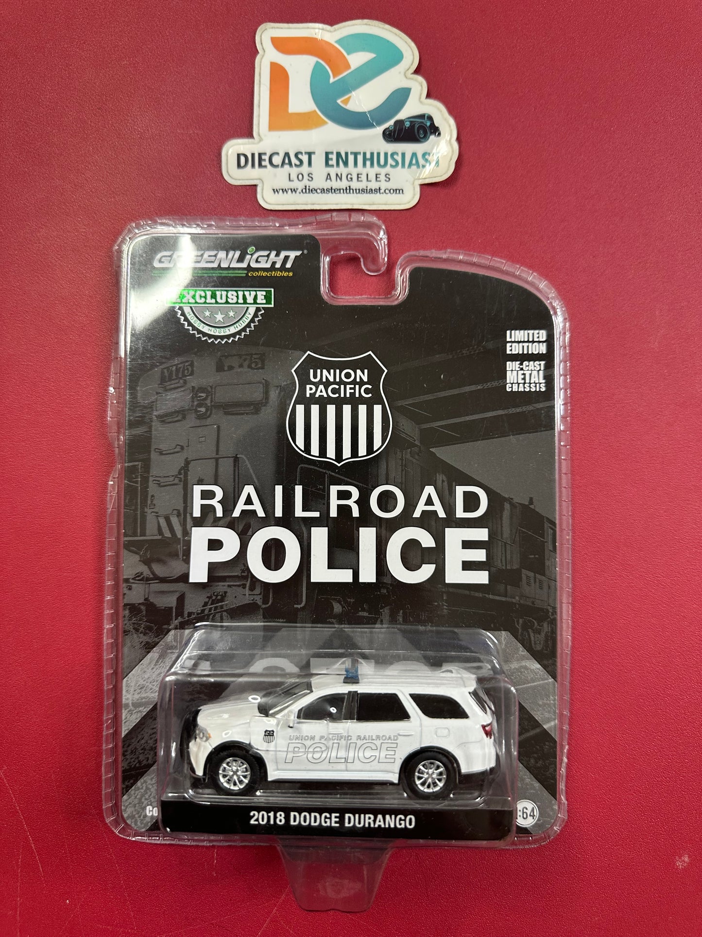 Greenlight Railroad Police 2018 Dodge Durango White 1:64