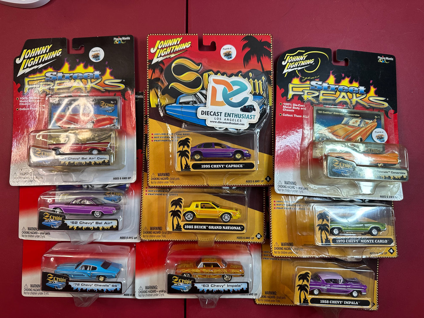 Johnny Lightning Scrappin' Series Cadillac Impala Monte Carlo Set 1:64
