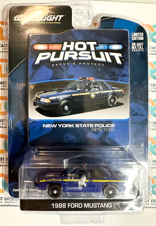 Greenlight Hot Pursuit 1988 Ford Mustang New York State Police 1:64