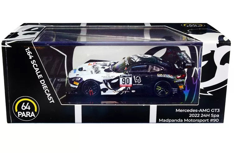 PARA64 Mercedes-AMG GT3 2022 24H Spa Madpanda Motorsport #90 Black White 1:64