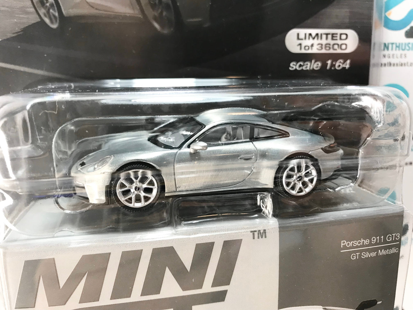 CHASE Mini GT Mijo Exclusives 390 Porsche 911 (992) GT3 GT Silver Metallic 1:64