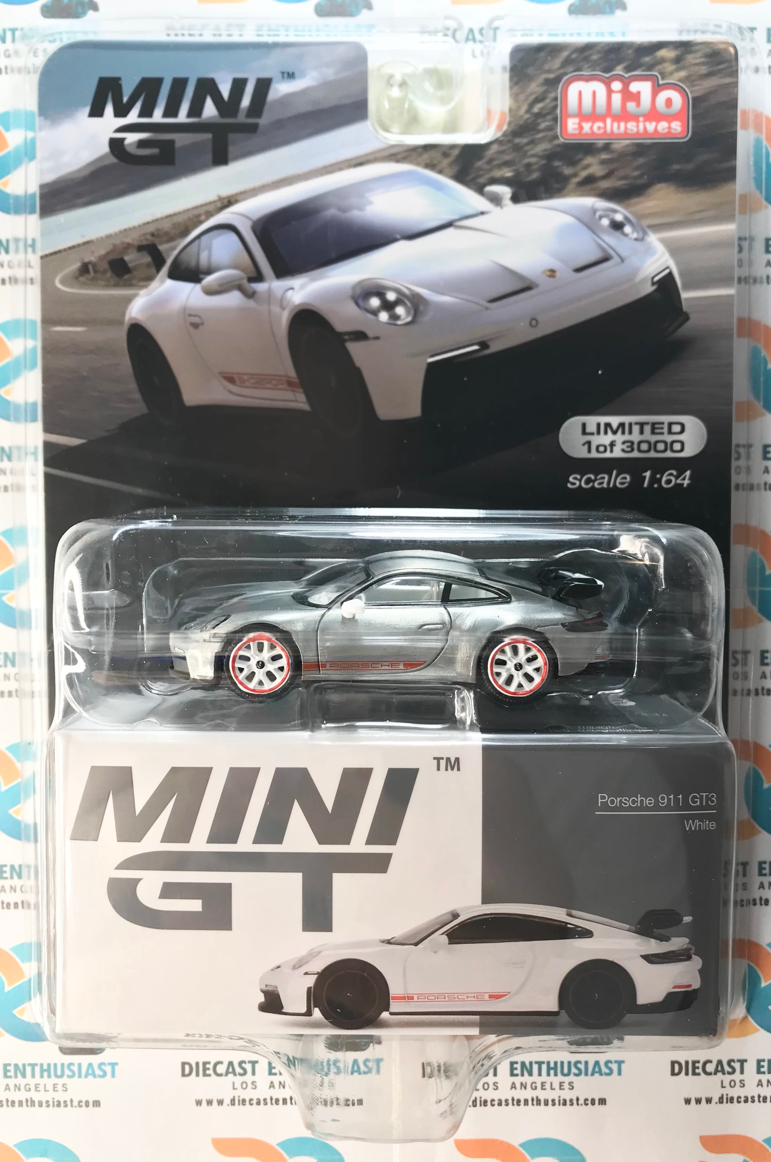 CHASE Mini GT Mijo Exclusives 478 Porsche 911 (992) GT3 White 1:64 ...