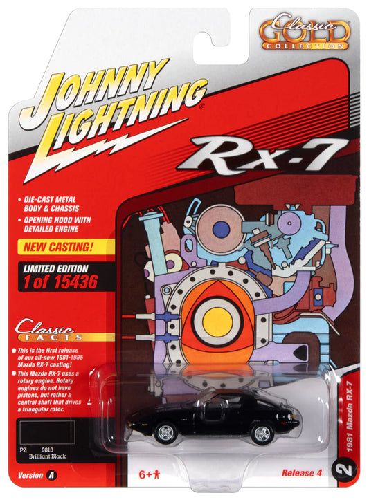Johnny Lightning 1981 Mazda RX7 Brilliant Black 1:64
