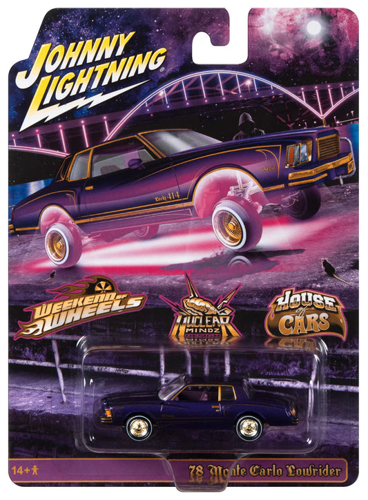 Johnny Lightning 2023 Weekend of Wheels Exclusives 78 Monte Carlo Lowrider Purple 1:64