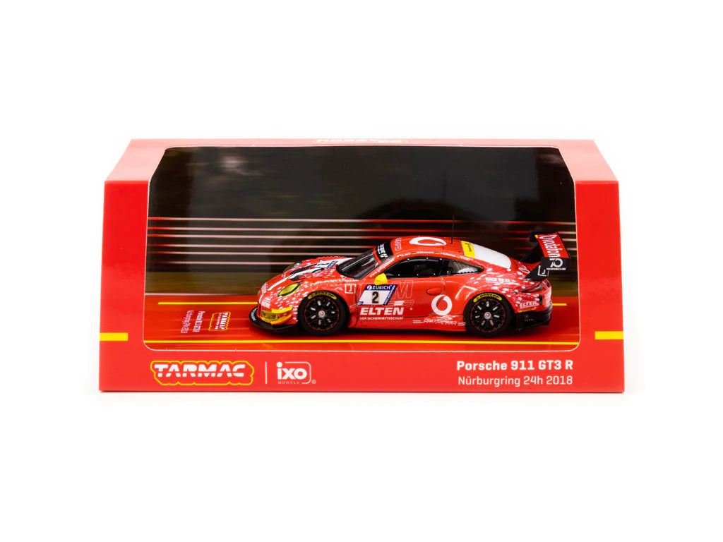 Tarmac Works X Ixo Models Porsche 911 GT3 R Nurburgring 24h 2018 Elten Red 1:64