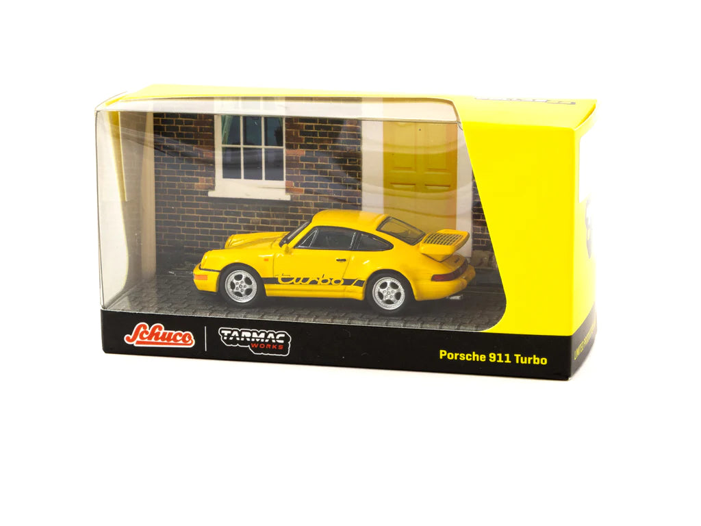 Tarmac Works X Schuco Porsche 911 Turbo Yellow 1:64