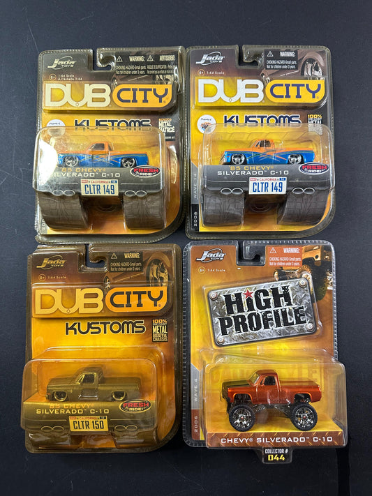 Jada Toys Chevy Silverado C10 set of 4 1:64