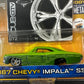 ERROR VVHTF Jada Toys Dub City 1967 Chevy Impala SS Green Flames without Rear Wheels 1:64
