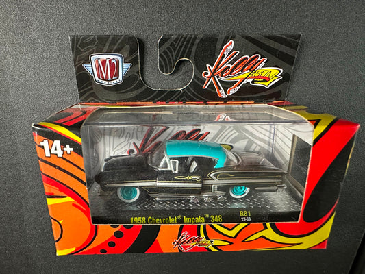 M2 Machines Kelly & Son 1958 Chevrolet Impala 348 Black 1:64