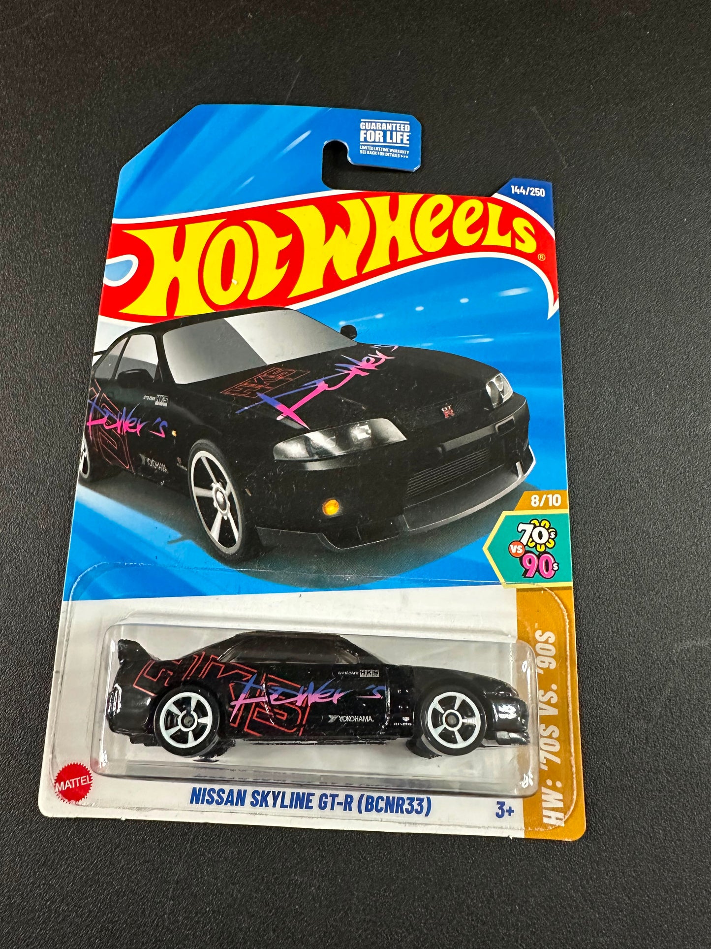 Hot Wheels Nissan Skyline GTR BCNR33 HKS Black 1:64