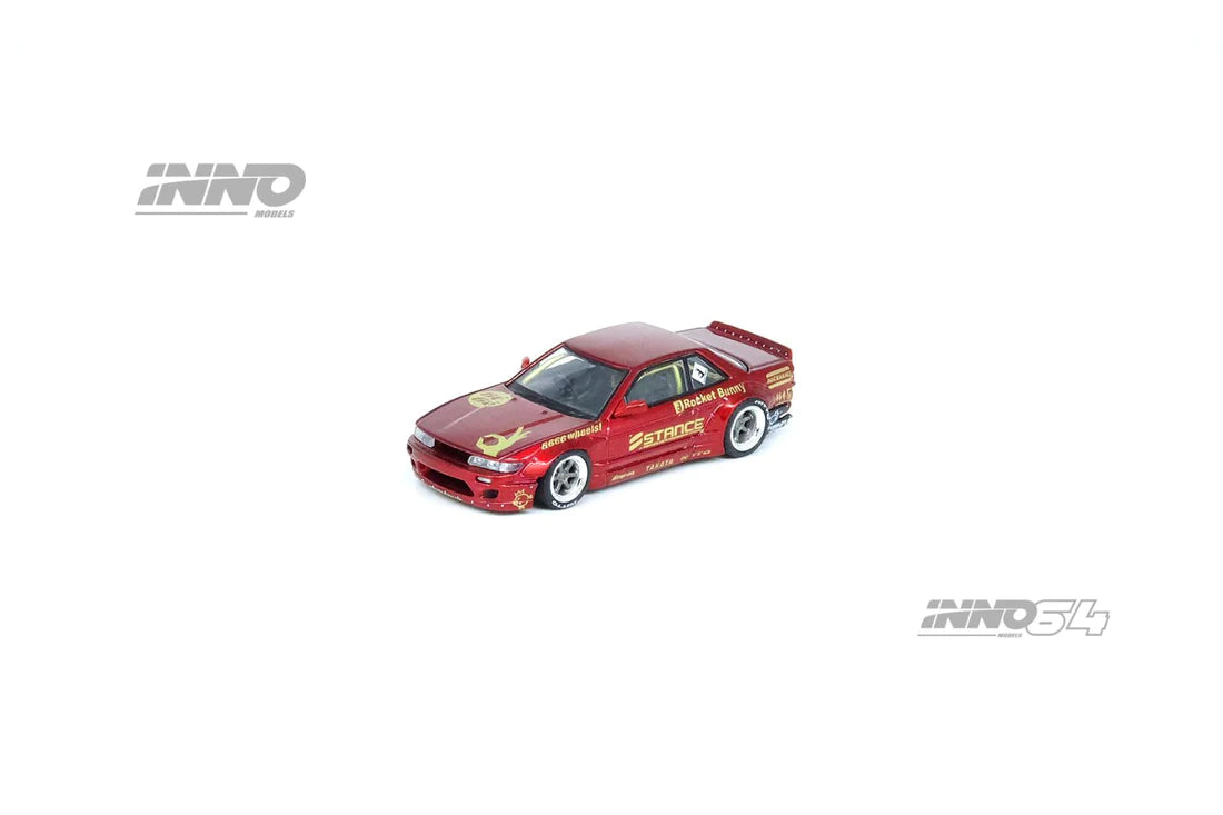 Inno64 Nissan Silvia S13 V2 Pandem Rocket Bunny Stance Pandem Red Metallic 1:64