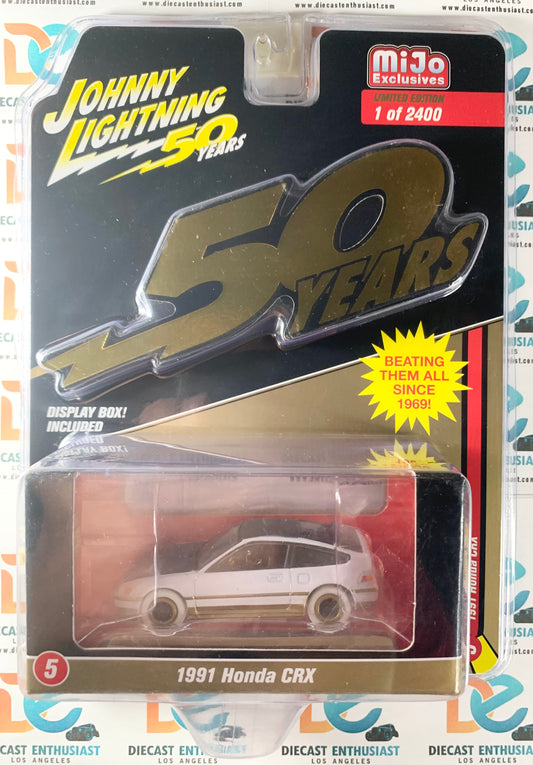 CHASE WHITE LIGHTNING Johnny Lightning Mijo Exclusives 50 Years 1991 Honda CRX 1:64