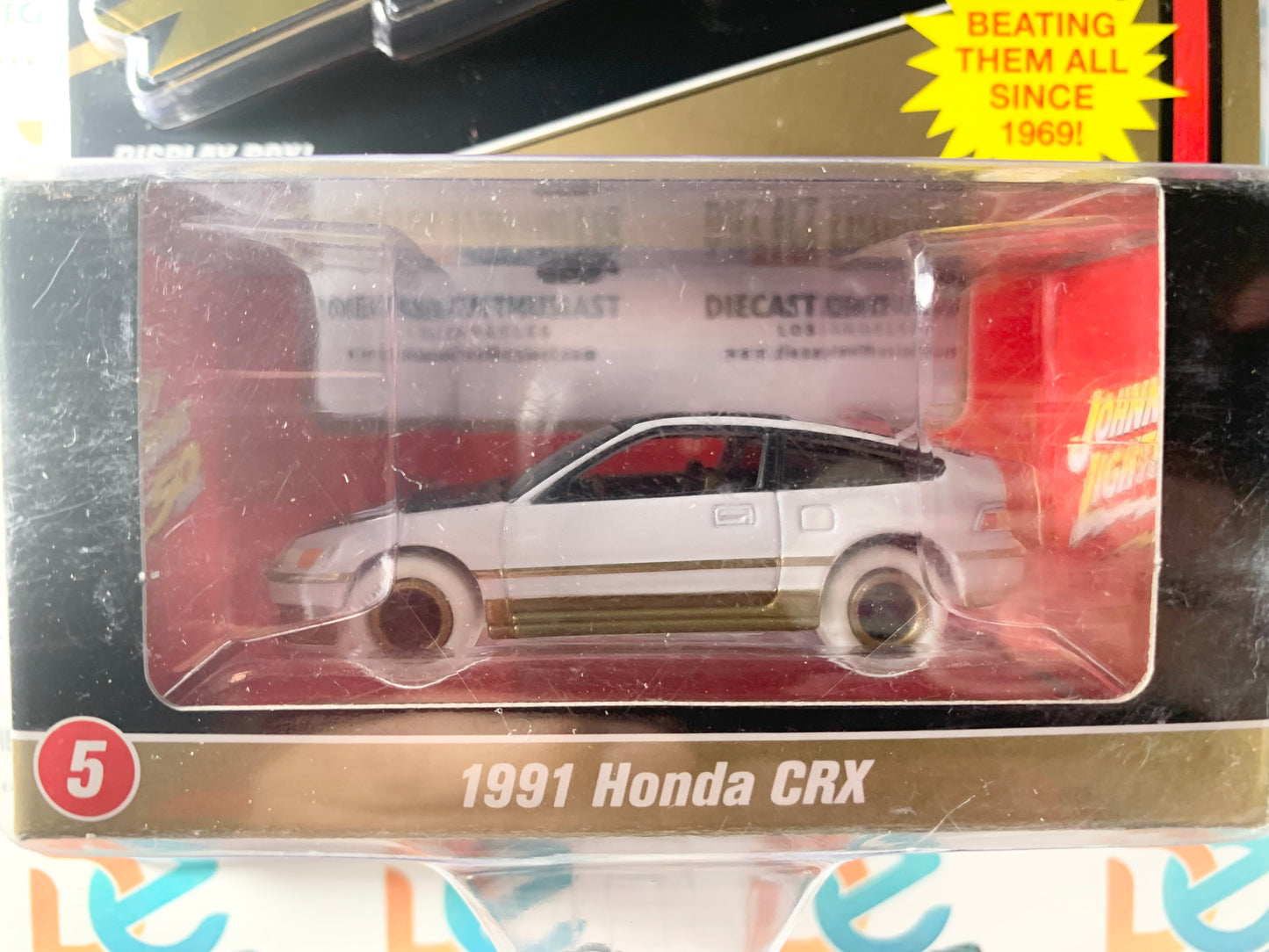 BAD BLISTER CHASE WHITE LIGHTNING Johnny Lightning Mijo Exclusives 50 Years 1991 Honda CRX 1:64