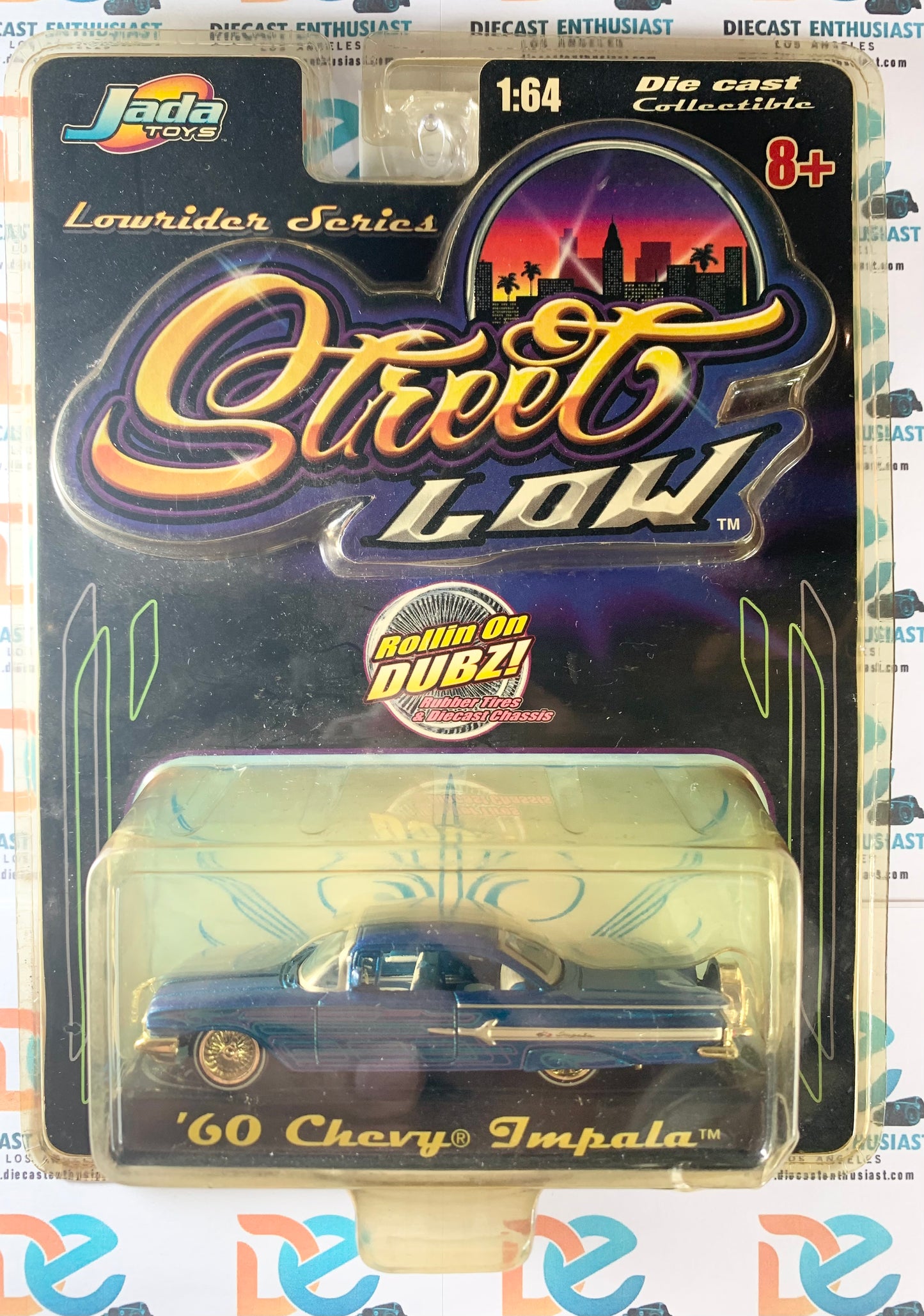 Jada Toys Street Low 60 Chevy Impala Blue 1:64