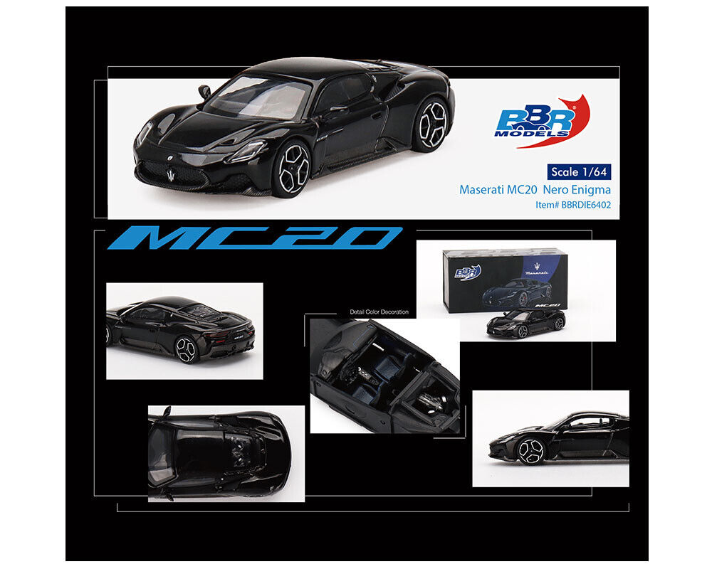 BBR Models Maserati MC20 Black 1:64