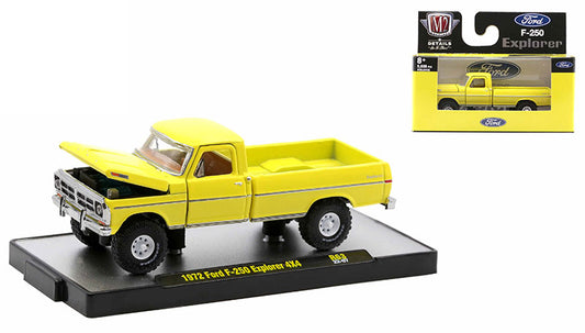 M2 Machines Detroit Muscle Release 63 1972 Ford F-250 Explorer 4x4 Yellow 1:64