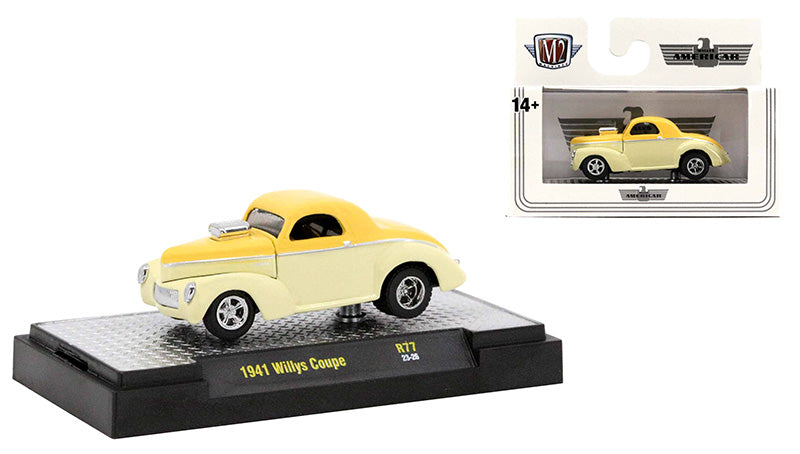 M2 Machines Auto-Thentics Release 77 1941 Willys Coupe Yellow 1:64