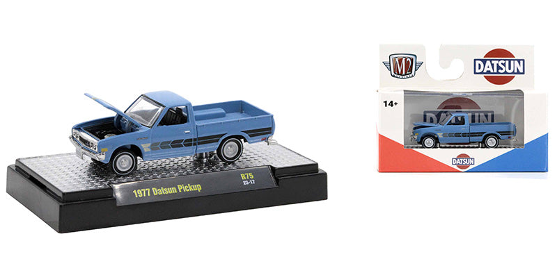 M2 Machines Auto-Thentics Release 75 1977 Datsun Pickup Blue 1:64