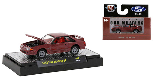 M2 Machines Auto-Thentics Release 69 1988 Ford Mustang GT Maroon 1:64